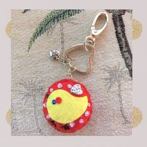 Betsey Johnson Puffy Key Fob - NWOT